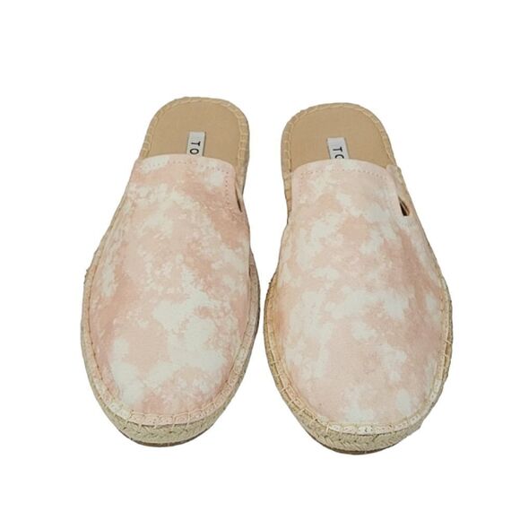 Torrid Blush Pink Tie Dye Canvas Espidrilla Mule Shoe Size 10WW - Picture 2 of 6